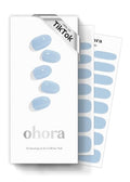ohora Semi Cured Gel Nail Strips - N Cream Sky Solid Blue DIY Kit