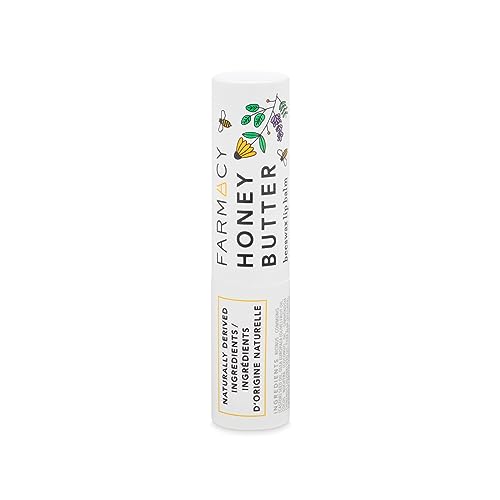 Farmacy Beeswax Lip Balm - Honey Butter Moisturizing Lip Care Enriched with Cupua?u & Cocoa Butters, Proprietary Honey Blend and Vitamin E to Nourish, Soften & Heal (3.4g)