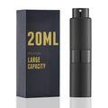 Owlyee 20ml Refillable Travel Perfume Bottle - Leakproof Cologne Spray Atomizer, Black