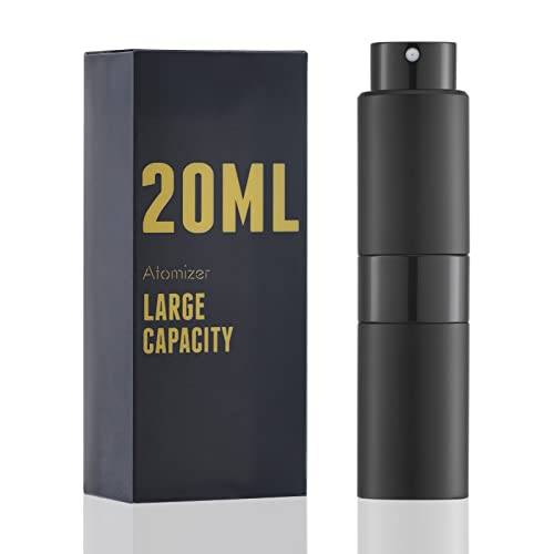Owlyee 20ml Refillable Travel Perfume Bottle - Leakproof Cologne Spray Atomizer, Black