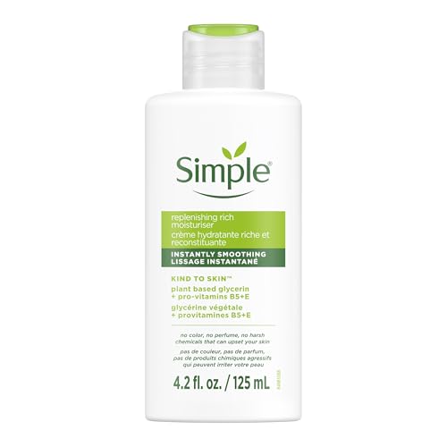 Simple Kind to Skin Replenishing Face Moisturizer 4.2 oz - 12 Hour Hydration for Sensitive Skin