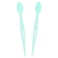Double-Sided Silicone Lip Scrub Brush Set - Green, 2pcs for Smoother, Fuller Lips