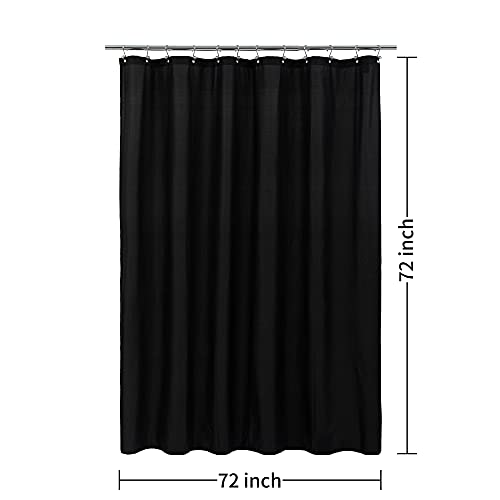 ALYVIA SPRING Extra Long Fabric Shower Curtain Liner Waterproof - 72" x 84", Soft & Lightweight XL Shower Curtain with 3 Magnets, Machine Washable - 72x84, Dark Gray