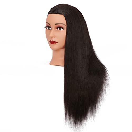26"-28" Synthetic Hair Mannequin Head for Styling & Braiding Practice