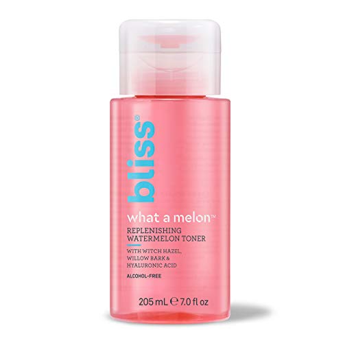 Bliss What a Melon Replenishing Watermelon Toner - 7 Fl Oz - Witch Hazel & Willow Bark - Replenishes, Refreshes and Energizes Tired Skin - Clean - Vegan & Cruelty-Free