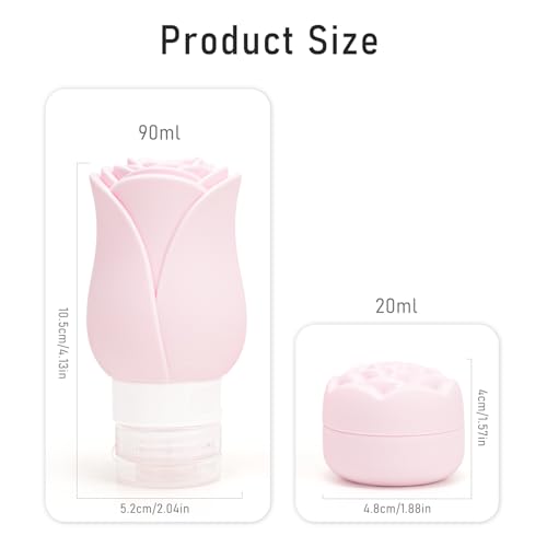 Travel Toiletry Bottles 3oz 4-Pack TSA Approved Leakproof