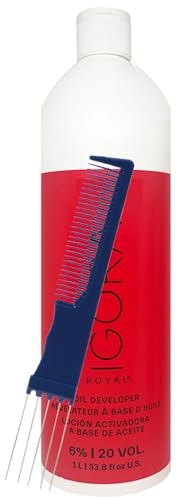 Royal 6% 20 Volume Developer 33.8 oz & Dual Purpose Comb Bundle