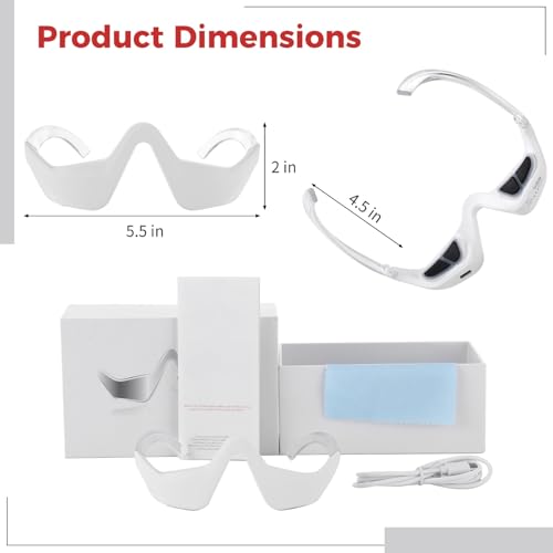Red Light Therapy Eye Massager with 3D Fit & Adjustable Modes - Rechargeable Eye Care Device for Relaxation and Fatigue Relief