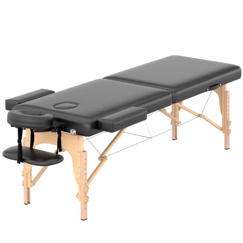 Portable Massage Table - Foldable Spa Bed with Adjustable Headrest
