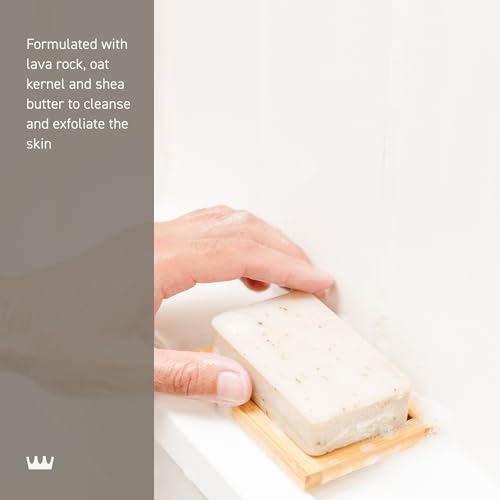 Cremo Exfoliating Body Bar for Men, Vintage Suede Scent, Multi-Layered Fragrance That Buffs, Cleanses and Hydrates Skin, 5oz (Pack of 2)