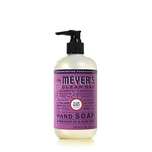 Mrs. Meyer's Clean Day Liquid Hand Soap 6 Scent Variety, Lavender, Rainwater, Oat Blossom, Plumberry, Lemon Verbena, Basil, 12.5 oz, 6 Count