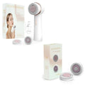 1 White Electric Facial Cleansing Brush Plus with 2 Original Replacement Heads Bundle