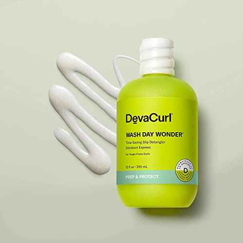 DevaCurl Wash Day Wonder Time-Saving Slip Detangler | Tangle-Release Complex | Melts Away Tangles | No Buildup Formula