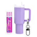 iscream Travel Cup Keychain Lip Balm Case with Vanilla Scented Lip Balm