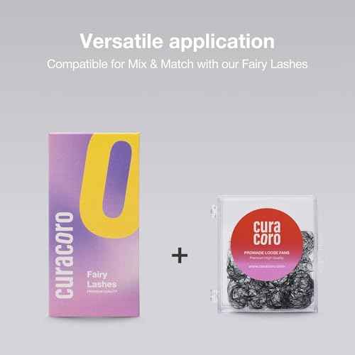 Curacoro Fairy Volume Lash Extensions 3D - 0.7mm Thickness | C CC D Curl | 8-15mm Length Mixed Tray | Premium Matte Black Individual Eyelashes Tray, Professional Supplies Use