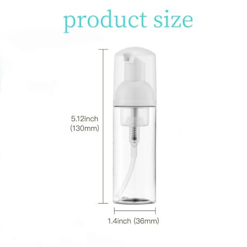 3-Pack Foam Pump Bottles, 60ml Travel Size Refillable Soap Dispensers