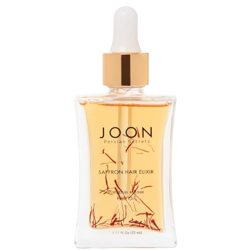 Joon Rose Saffron & Pistachio Hair Oil Elixir - 1.11 Fl Oz | Nourishing & Frizz Control