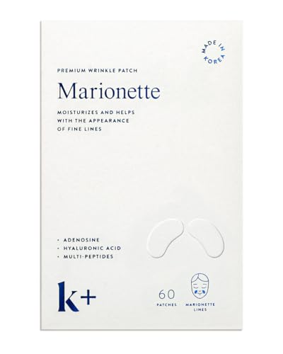 K+ Wrinkle Patches for Marionette Lines & Smile Lines - 60 Count