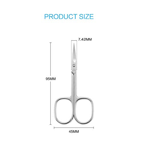 LIVINGO Curved Stainless Steel Cuticle Scissors with Sharp Pointed Tip