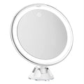 Snowflakes 10x Magnifying Lighted Makeup Mirror with Lights, Suction Cups, and 360¡Æ Swivel ? Touch Control, 3 Light Modes ? Ideal for Home, Bathroom Vanity, and Travel