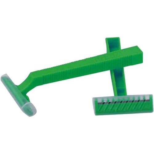 Wilkinson Hospital Disposable Razor, 100 ct, Green, Alloy Steel, Unisex