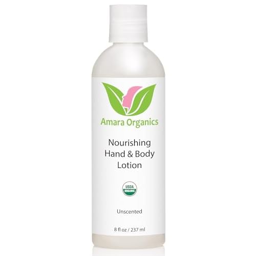 Organic Body Lotion - USDA Certified Organic Nourishing Hand & Body Lotion - Unscented - 8 fl oz