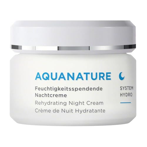 ANNEMARIE B?RLIND - AQUANATURE Rehydrating Night Cream - Papyrus and Glasswort Extracts for Lasting Hydration - Nourishes, Regenerates, Rehydrates - 1.69 Fl Oz
