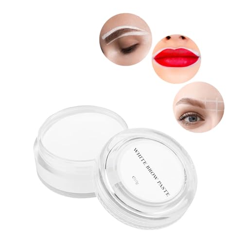 Eyebrow Mapping Kit with White Pre-inked Mapping String White Brow Paste Eyebrow Brush for Microblading Permanent Makeup Brow Lips Shape Mapping and Define (Kit)