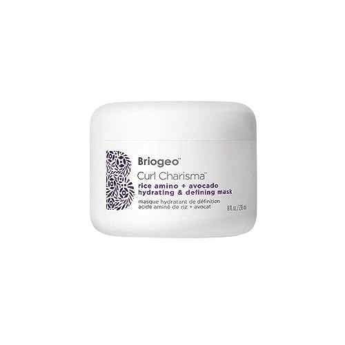 Briogeo Curl Charisma Rice Amino + Avocado Hydrating & Defining Mask, Hair Mask for Wavy, Curly, and Coily Hair, Deeply Nourishes and Defines Curl Pattern, Protein-Free, Vegan, Cruelty-Free