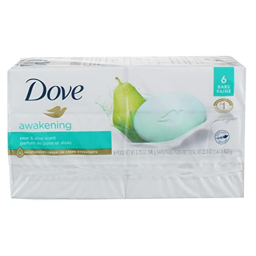 Dove Beauty Bar Gentle Skin Cleanser Moisturizing, 3.75 oz, 6 Bars