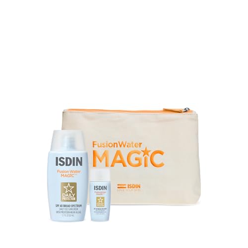 ISDIN¡¯s Amazon gift set sets you up to be protected from photoaging - at home & on the go, with a FWM 50ML & FWM 10ML in a cute makeup bag