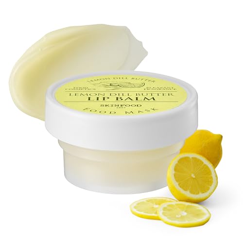 SKINFOOD Lemon Dill Butter Lip Balm, Korean Glowing Organic Lip Butter for Every moment, Stocking Stuffers, Nourishing Lip Care for Firm, Hydrating & Moisturizing Lip Balm, Vegan (0.71 fl. oz.)