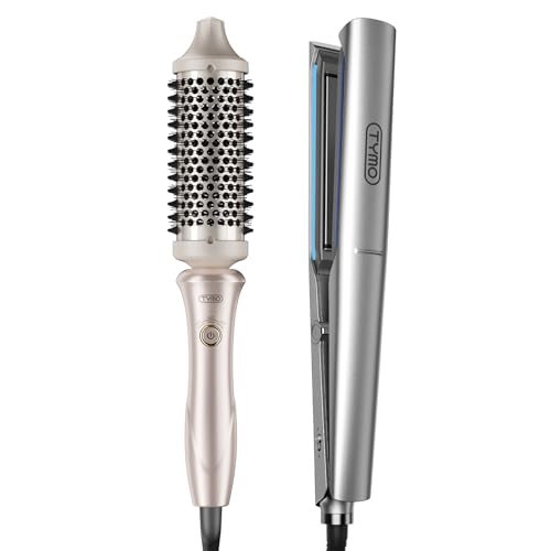 TYMO Thermal Brush + TYMO Flat Iron Hair Straightener Set
