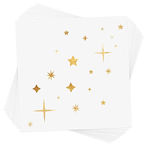 TWINKLE AND SHINE set of 10 metallic temporary Tattoos | Night Out Face Jewels | premium waterproof holiday jewelry foil Flash Tattoos, Party Favors, Party Supplies, Holiday parties