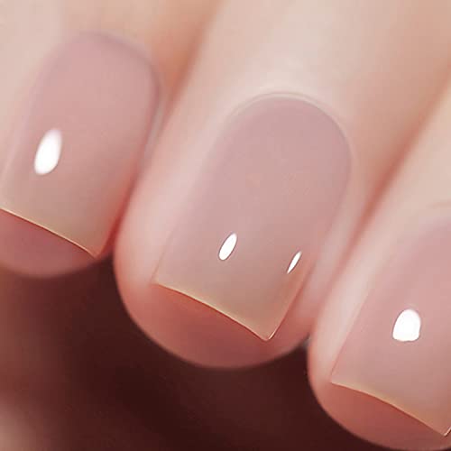 Vishine Nude Gel Polish Kit, Sheer Milky Pink Jelly Transparent Nail Polish UV LED Gel Nail Polish Varnish Nail Art DIY Saon 6Pcs 8ML