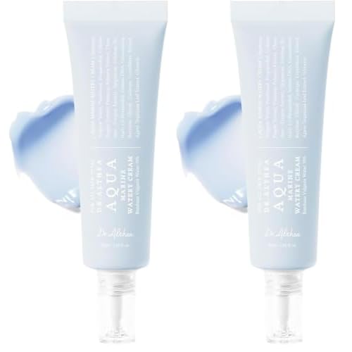 Dr.Althea Aqua Marine Watery Cream | Daily Face Moisturizer for All Skin Types | Deep Hydration Face Cream with Hyaluronic Acid | Vegan Korean Skincare, 1.69 Fl Oz (Pack of 2)