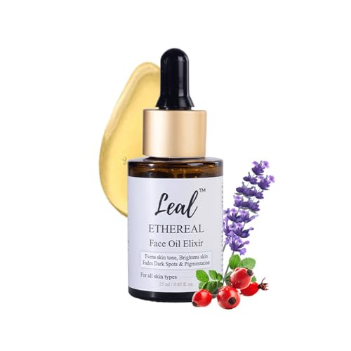 Leal Brightening Facial Oil, Rosehip Glow Face Oil, Rose Hip Drops, Pigmentation & Dark spots, Rose Squalane Oil For Face, Squalane Oil with Vitamin E - 25ml