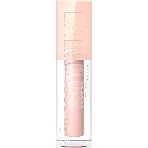 Maybelline Lifter Gloss, Hydrating Lip Gloss with Hyaluronic Acid, Ice, Pink Neutral, 0.18 Ounce
