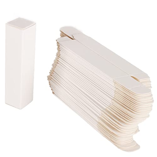 COSIDEA 50 PCS Empty Matte White Lip Gloss Boxes W22 xW22 xH92mm /0.87 * 0.87 * 3.62 inch, Cosmetic Perfume/Mascara Box Packaging for Small Business Wholesale, small Kraft Paper Box