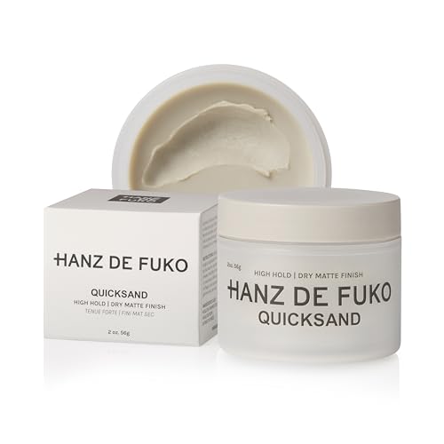 Hanz de Fuko Quicksand Hair Wax – Matte Finish Styling Paste, 2 oz
