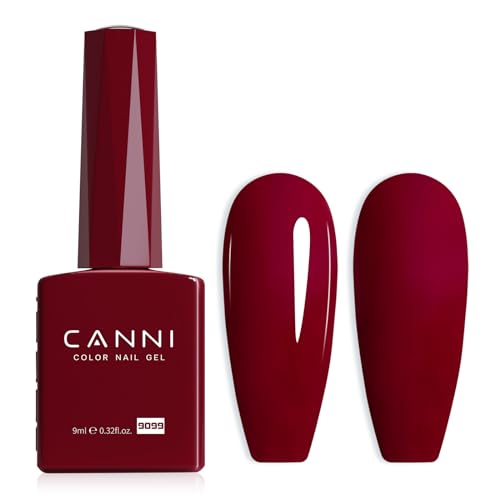 Canni Burgundy Red Gel Nail Polish - 1 Pcs Dark Red UV/LED Soak Off