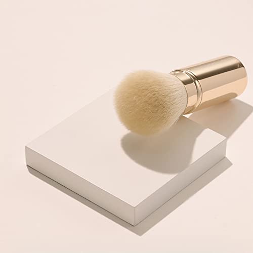 THE TOOL LAB 301 Retractable Powder Brush -Face Brush Makeup Brush-Premium Quality Natural Hair Bristles Cosmetic
