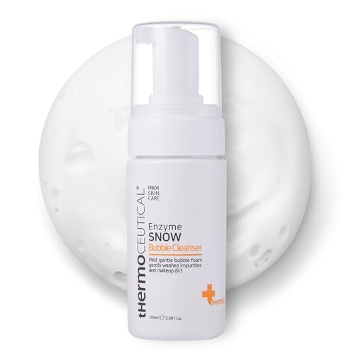 tHermoCEUTICAL Enzyme Snow Bubble Cleanser - Plant-Based Mousse Facial Wash, Papaya Enzyme, Refine Skin Texture, Micro Rich Bubbles, Gentle Cleansing, 3.38 fl.oz