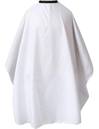 Professional Waterproof Haircutting Cape with Snap Closure - Salon Gown with Yellow Stripes