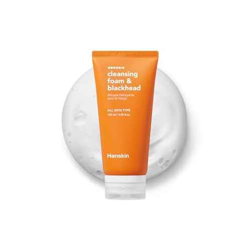 Hanskin Pore Cleansing Foam, Bha Cleanser, Gentle Exfoliating Face Wash and Makeup Remover, Korean Deep Pore Sebum Cleansing for Hydrated and Smooth Skin 4.06 (fl oz)