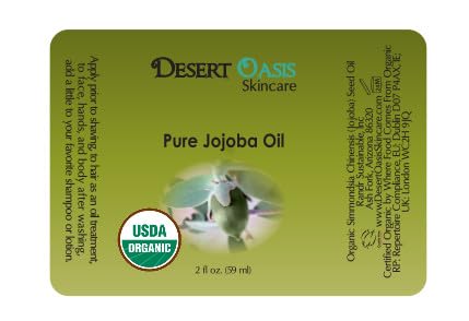 USDA Certified Organic Jojoba Oil – 100% Pure, Travel Size, Cold Pressed, All Natural for Skin, Hair, Nails, Ideal for Face, Body, Ear Stretching and Gauges, Good for Sensitive Skin (2 fl oz/59 ml)