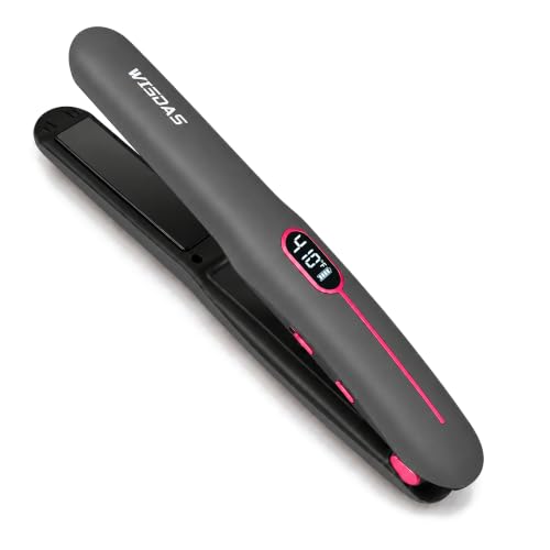 WISDAS Grey Cordless Mini 2-in-1 Travel Hair Straightener & Curler