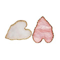 Nail Art Palette Ring Set - 2 Pcs Heart & Square Mixing Trays