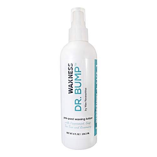 Waxness Wax Necessities Dr Bump Natural Pre Post Lotion with Peppermint Sage Rosemary and Tea Tree 8 Ounces