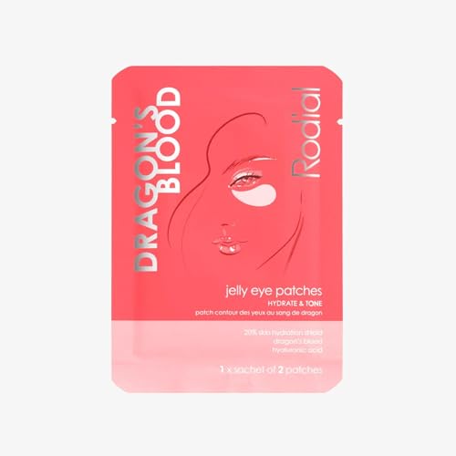 Rodial Dragon¡¯s Blood Jelly Eye Patches (1 Sachet), Hydrating Under-Eye Patches for Firmness & Elasticity, with Hyaluronic Acid & Dragon¡¯s Blood, Makeup Prep
